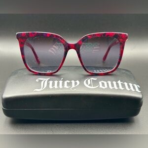 NEW Juicy Couture JU 635 Cat Eye Sunglasses - Purple Tortoise Shell & Case